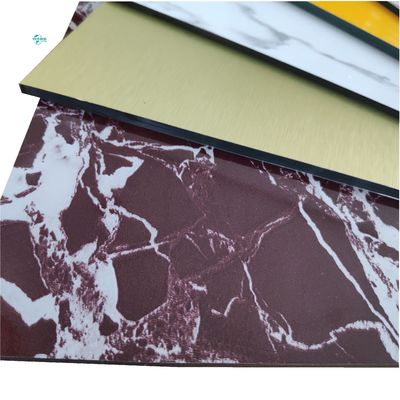 Łatwa instalacja Acp Blach Marmurowy Design Zewnętrzny Acp Okładziny Mat Surface
