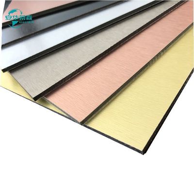 ISO14001 Kompozyt aluminiowy szczotkowany Aluminiowy Kompozyt Materiał Acm Panele 1220mm
