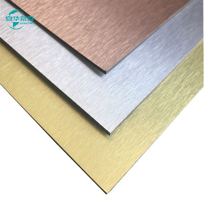 Aluminiowy kompozyt Szczotkowane, odporne na korozję, błyszczące arkusze ACP 2440 mm
