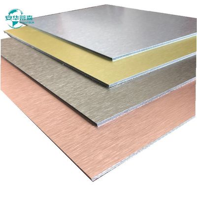Wysokiego połysku, szczotkowane, zewnętrzne okładziny aluminiowe ACP 2440 mm Długość 1220 mm Szerokość
