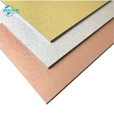 Materiały budowlane Szczotkowane aluminium Acm 1220mm szerokość Aluminium Acp arkusz